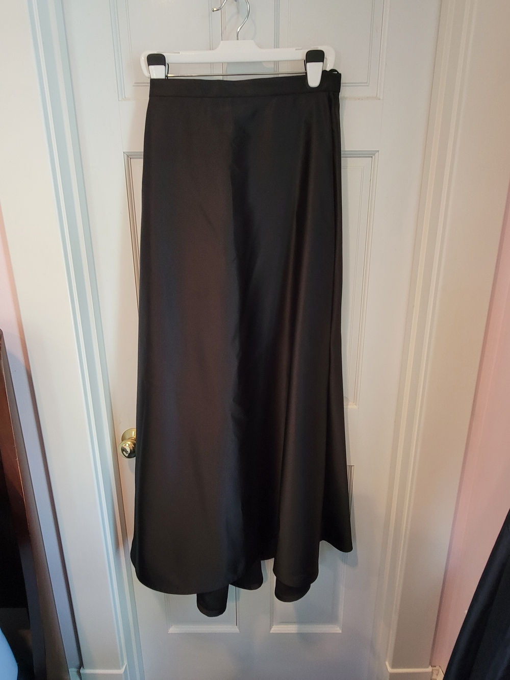 Satin Black Maxi Skirt